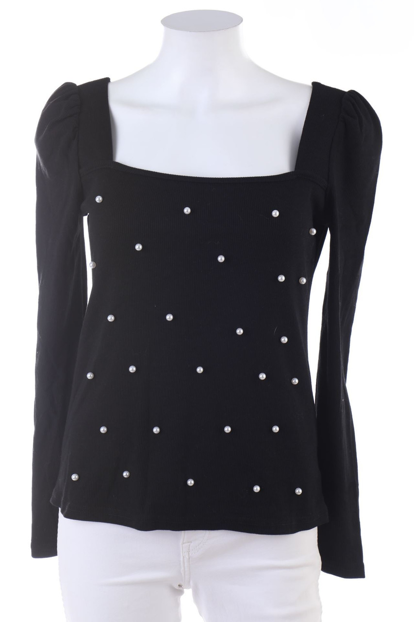 No Label - Longsleeve-Shirt with Pearls - D 38