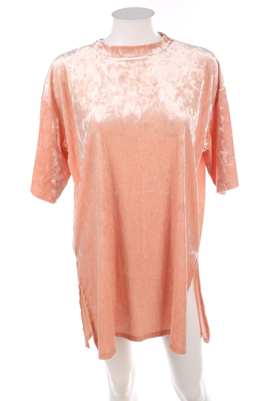 MONKI - Samt-Kurzarm-Shirt - S