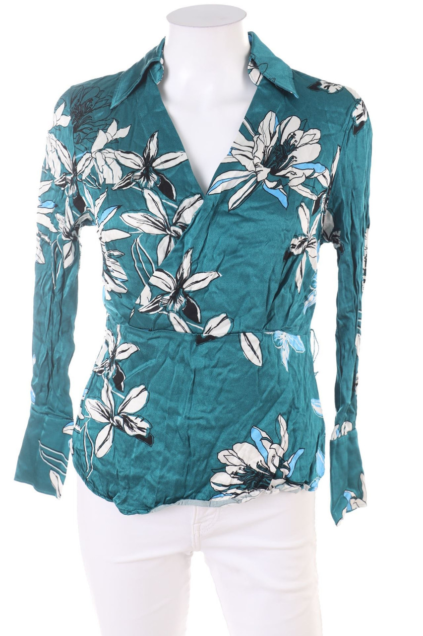Autograph - Blouse with Flower Print with Wrap-Effect - D 36