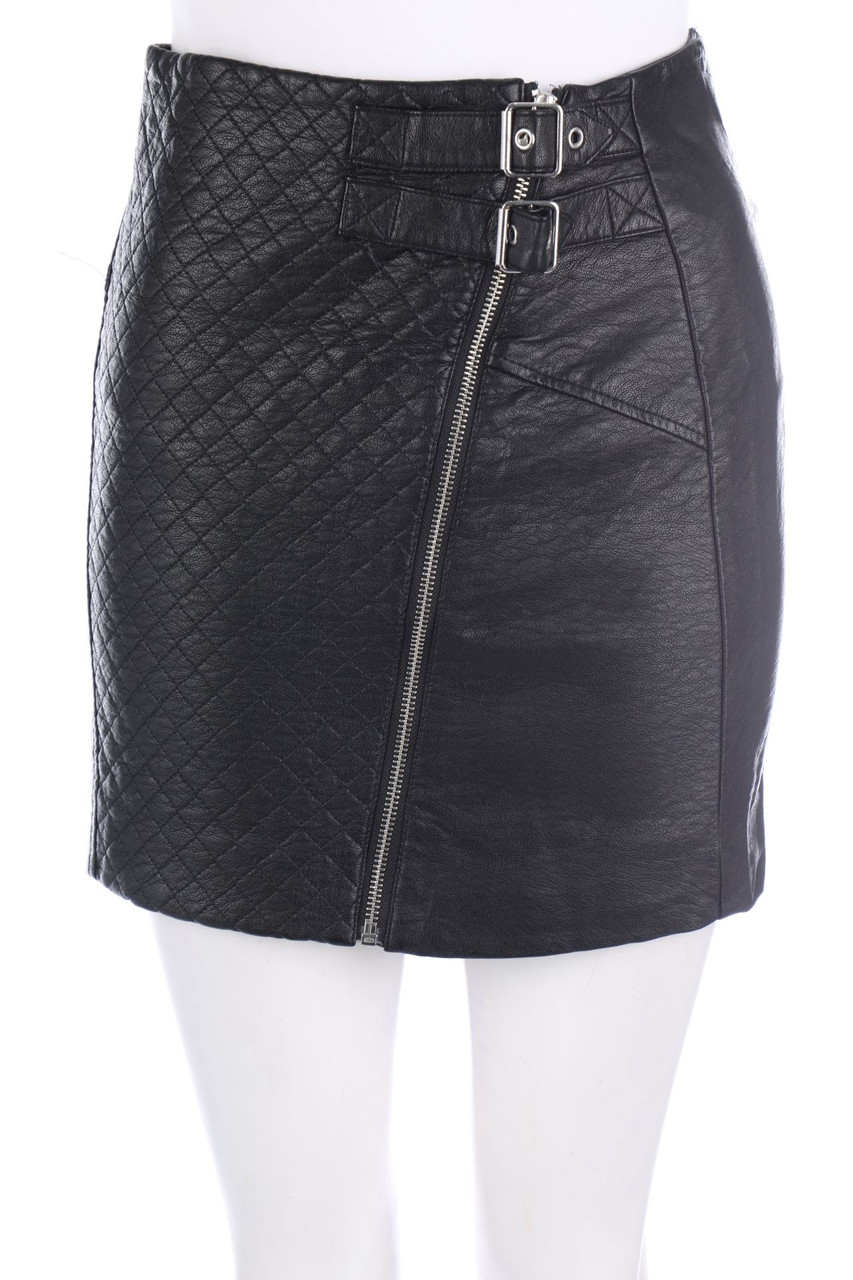 H&M - Faux Leather-Mini-Rock - S