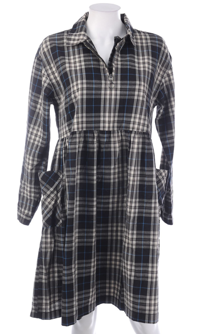 CALIFORNIA DREAM WHO.A.U - Checked Dress with Patch Pockets - L