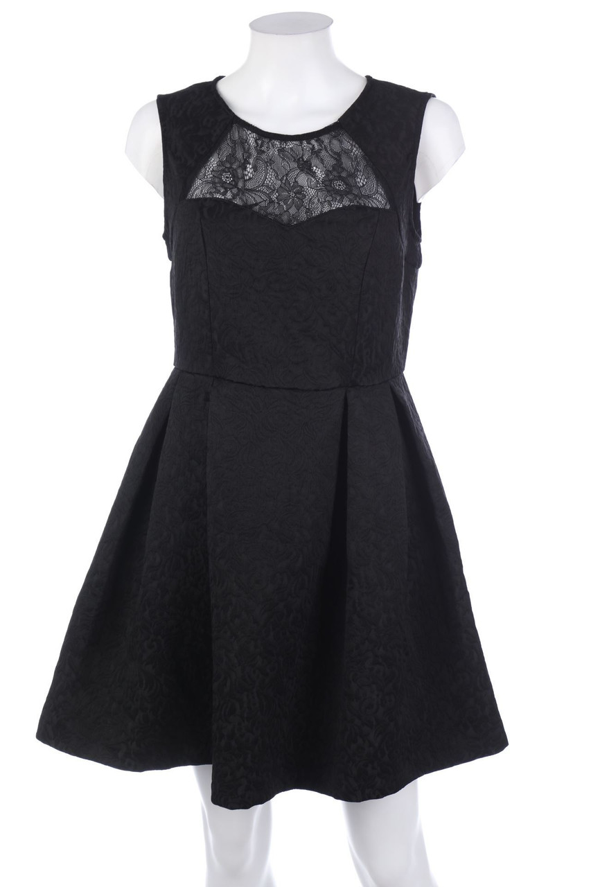 No Label - Cocktail Dress with Lace Insert - S