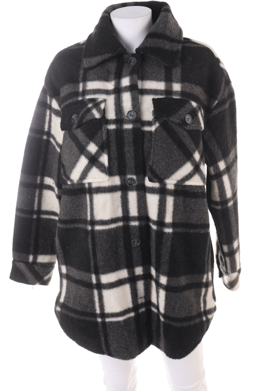 AMISU - Shacket-Jacke mit Karo-Muster - S