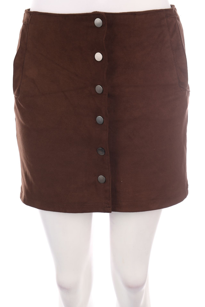 Bershka - faux leather mini-skirt - S