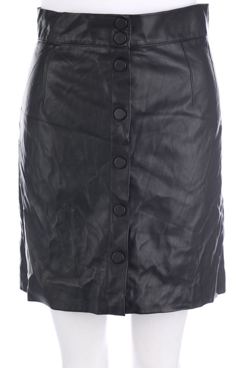 H&M - Faux Leather-Mini-Rock - M