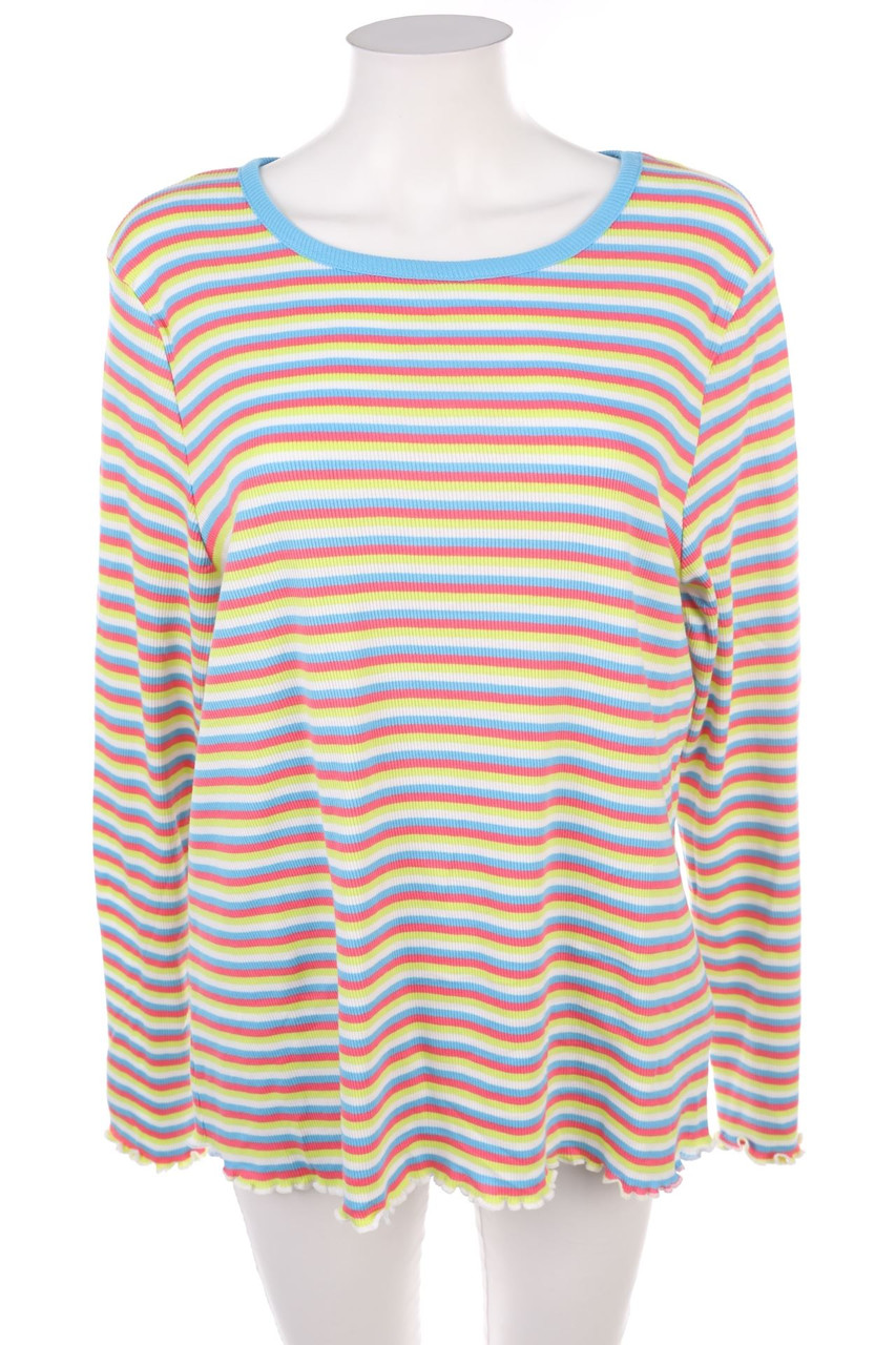 RAINBOW - Cotton Longsleeve-Shirt with Stripes - 2XL
