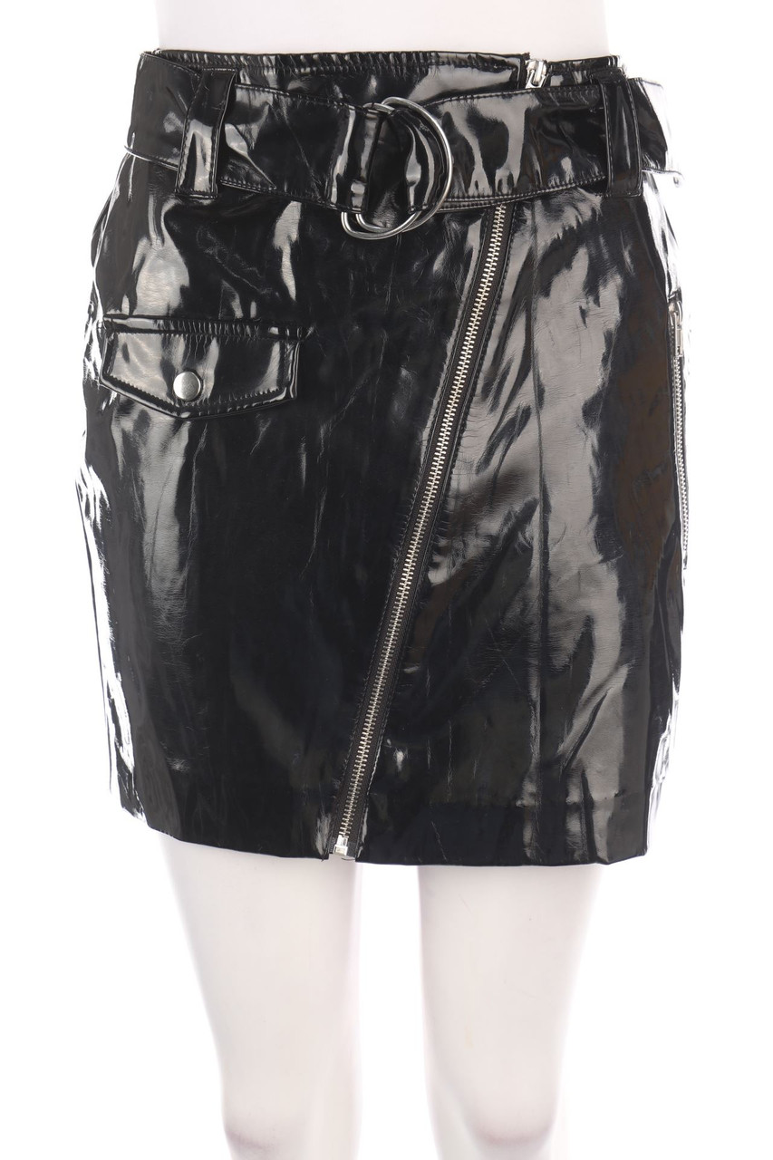 H&M - Faux Leather-Mini-Rock - S