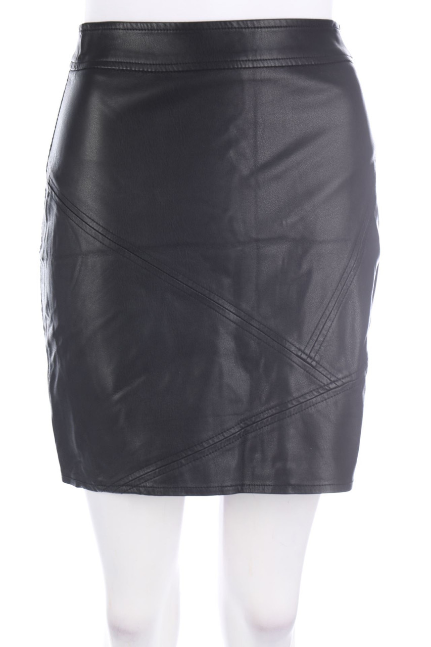 AMISU - faux leather mini-skirt - S