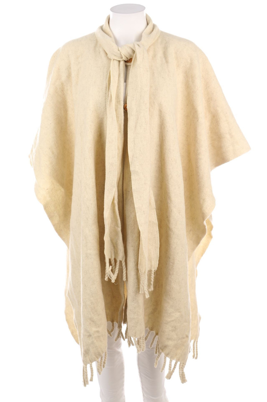 No Label - Poncho with Fringes - ONE SIZE