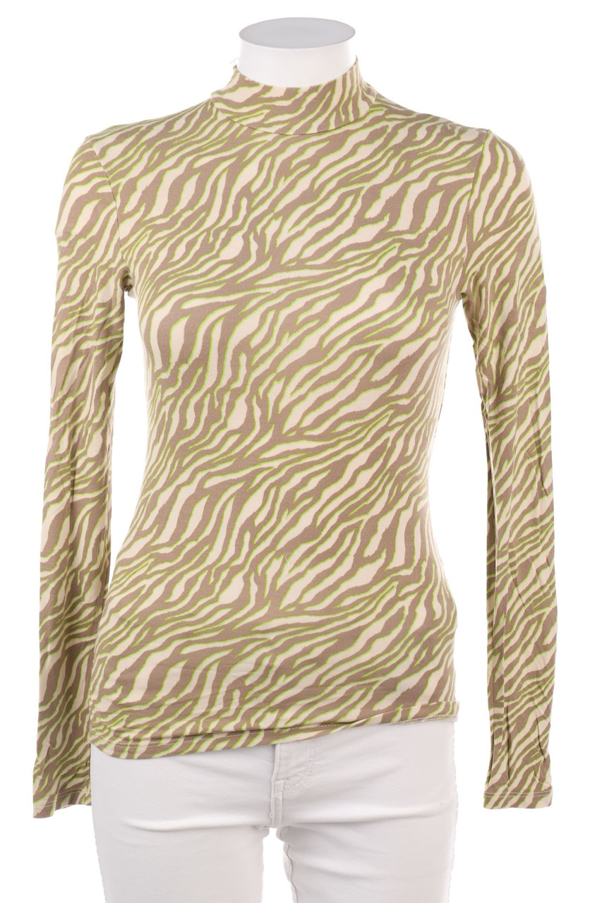 AMISU - Longsleeve-Shirt with Animal Print - S
