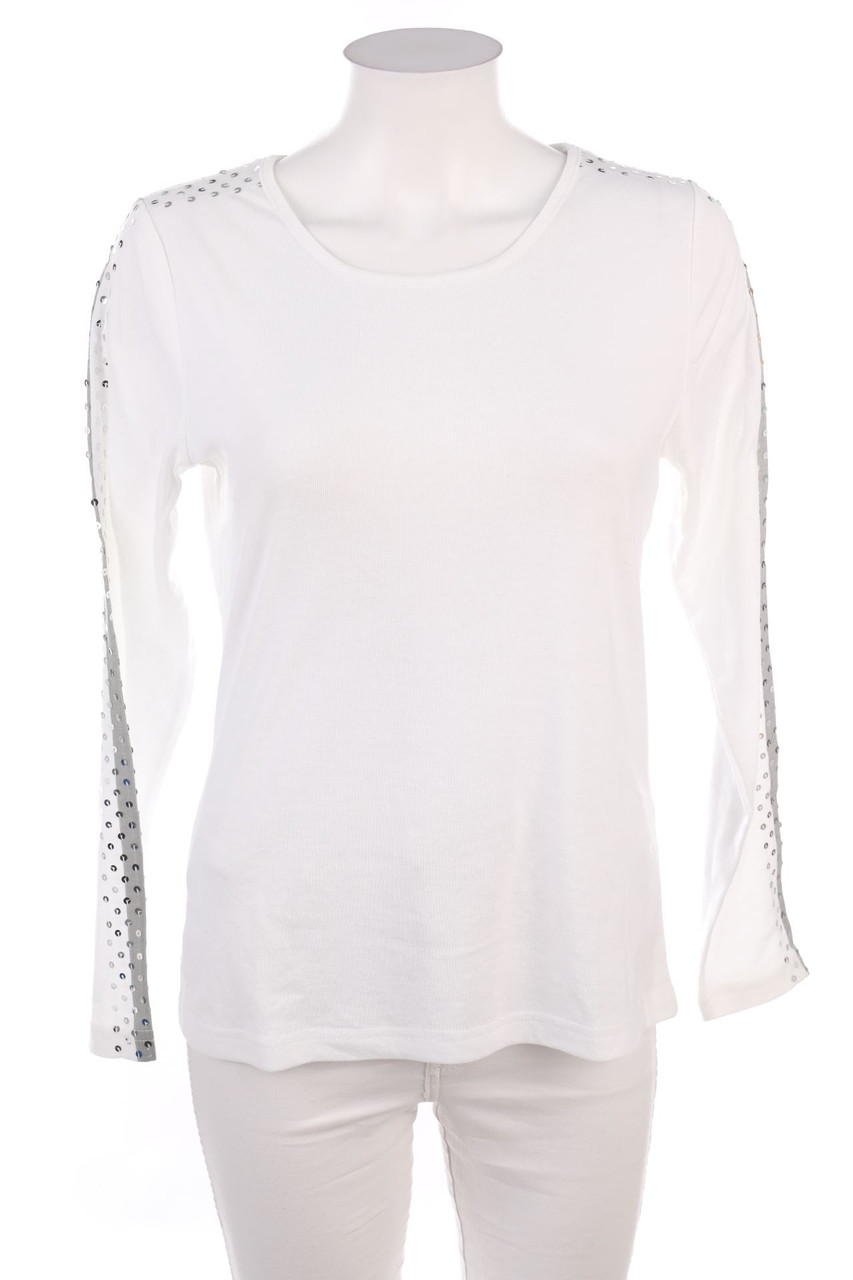 No Label - Longsleeve-Shirt with Sequins - M