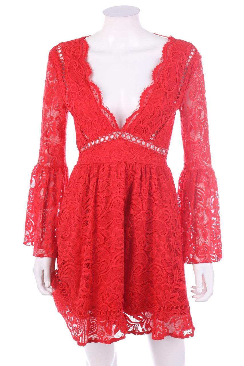 LOVE TRIANGLE - Mini Dress, Lace - D 36
