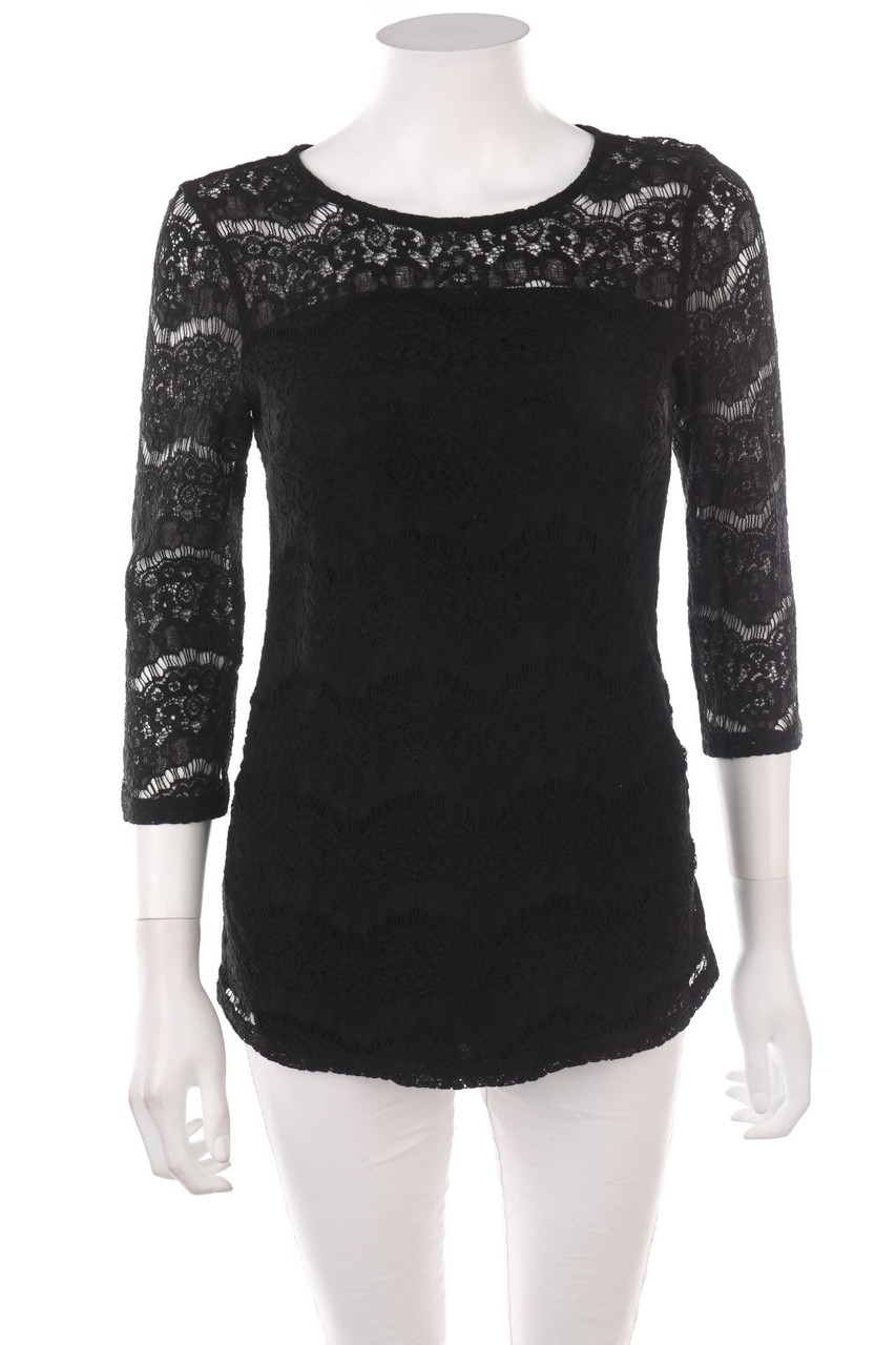 H&M - Spitzen-Bluse mit 3/4-Ärmel - S