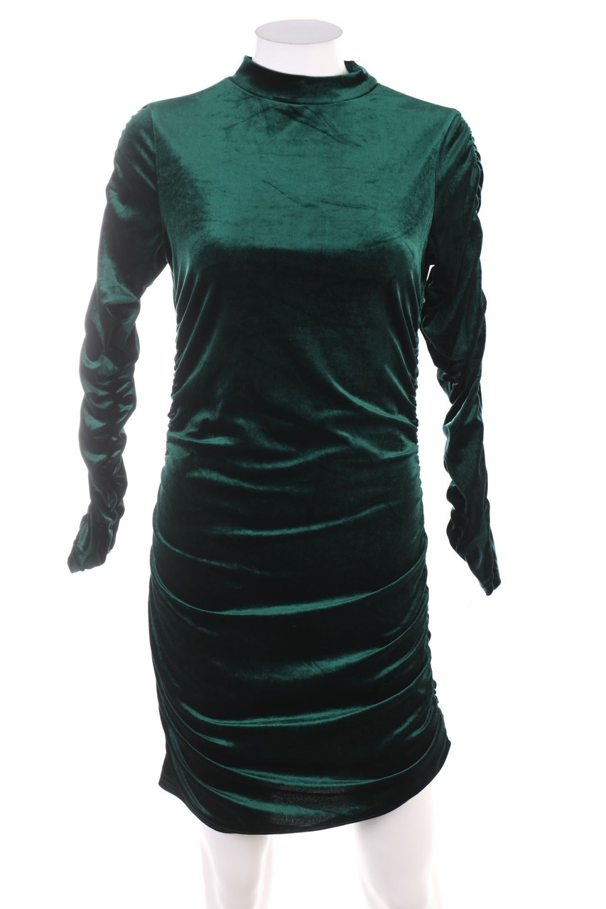 No Label - Velvet Dress with Ruffles - D 40