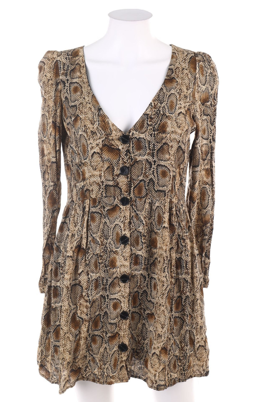 ZARA - Minikleid mit Animal-Print - M