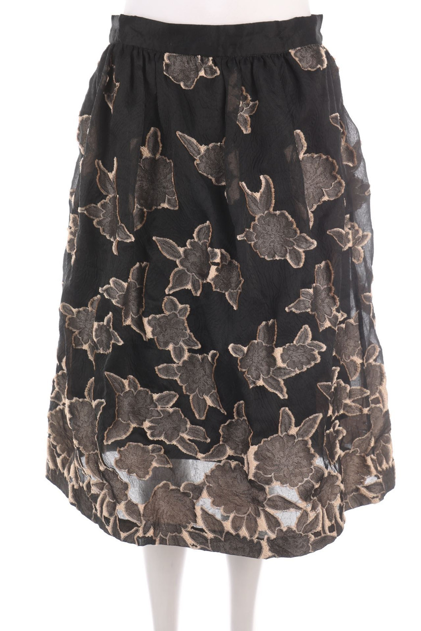 H&M - Midirock mit Blumen-Print - M
