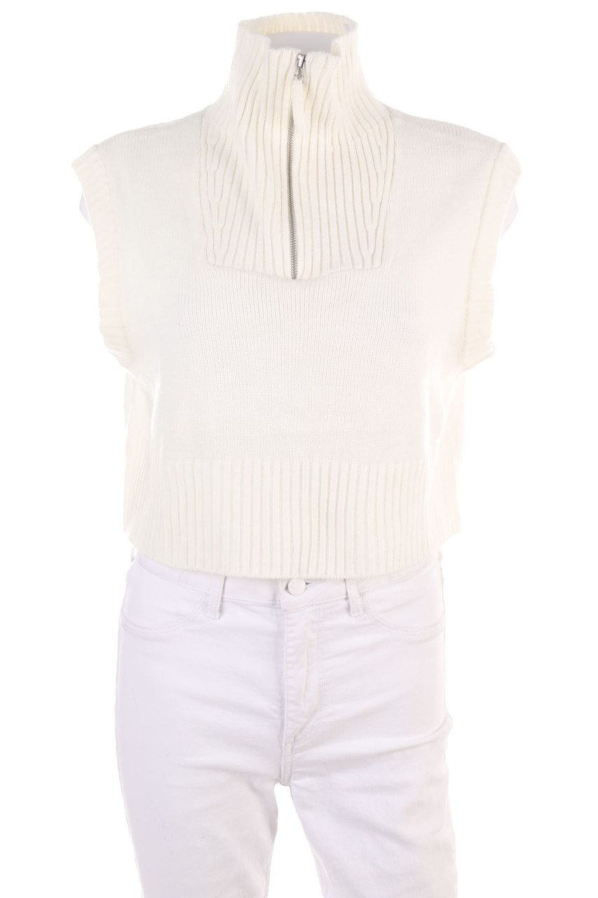 H&M - Strick-Top mit Zipper - S