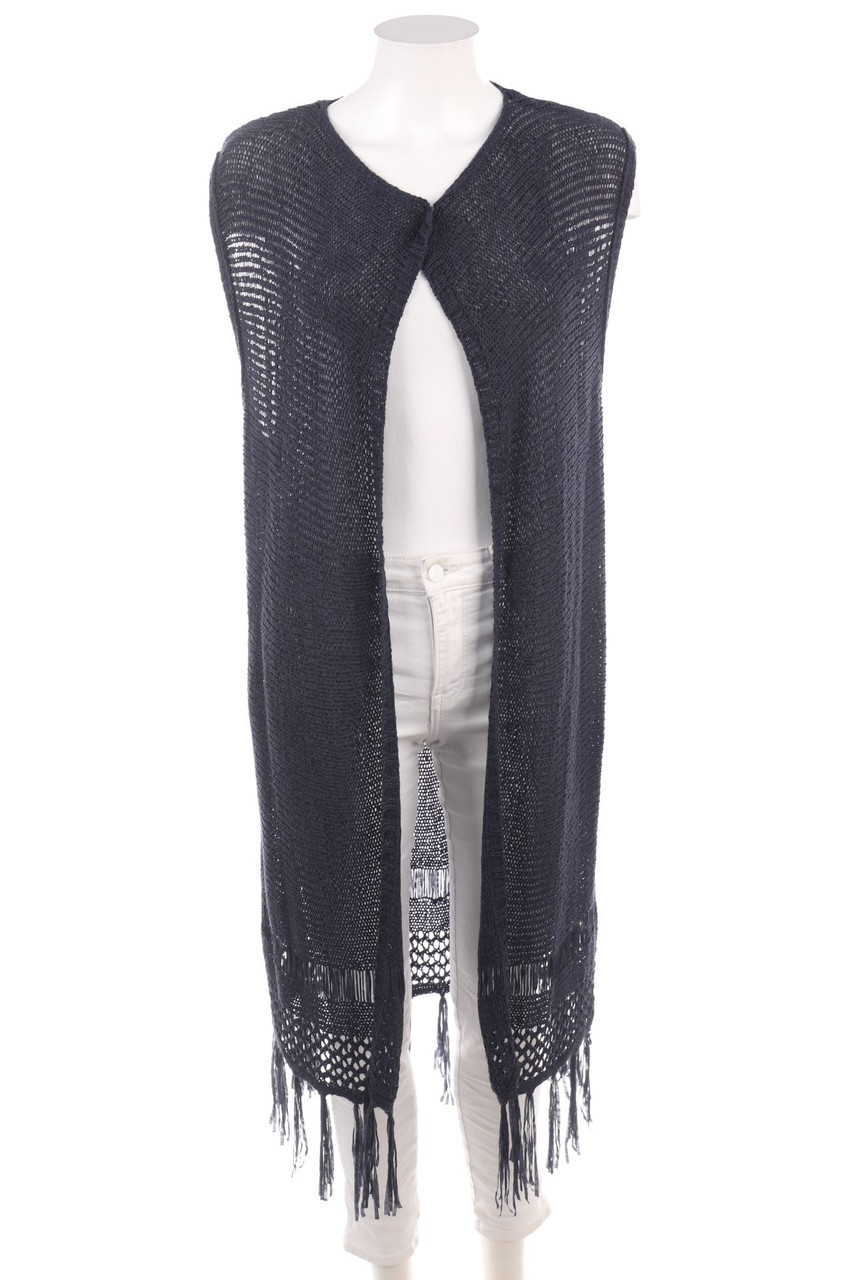 flame - Strickweste mit Fransen - S