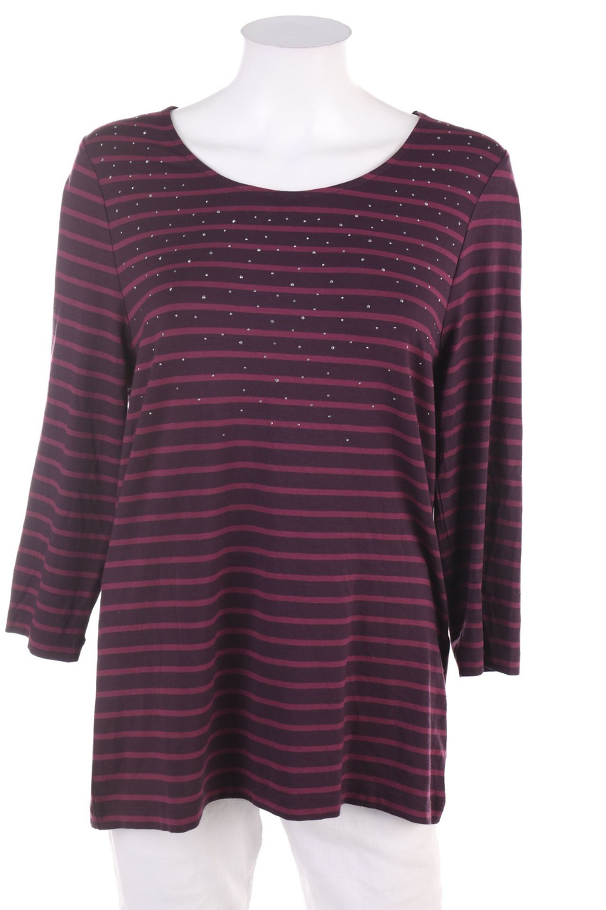 BONITA - 3/4-Sleeve Shirt with Stripes - M