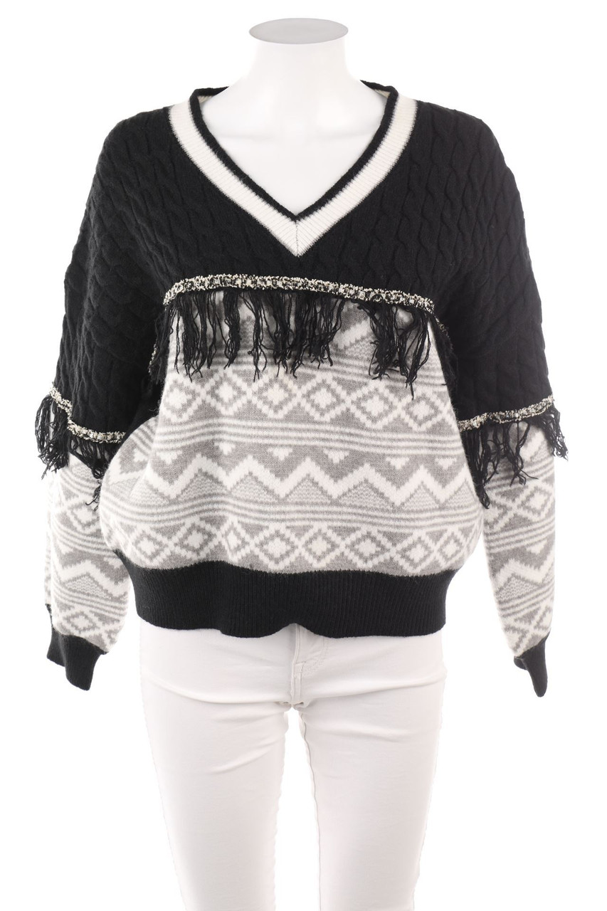 Jean Louis Francois - Strick-Pullover mit Fransen - L