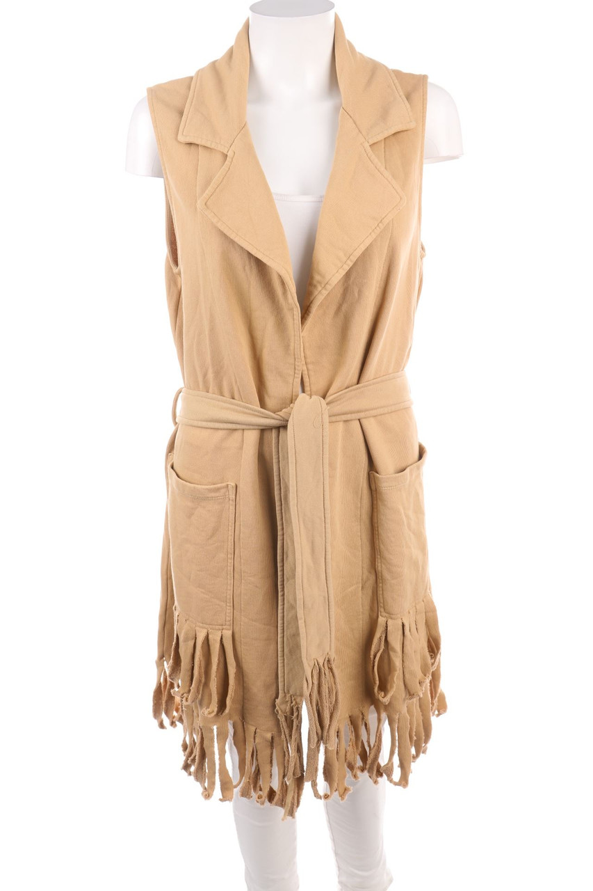 SECONDHAND - Baumwoll-Weste mit Fransen - S