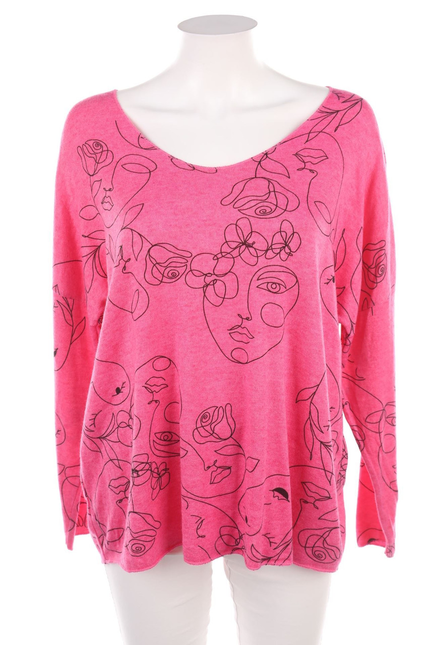 NEW COLLECTION - Strick-Pullover mit Print - L