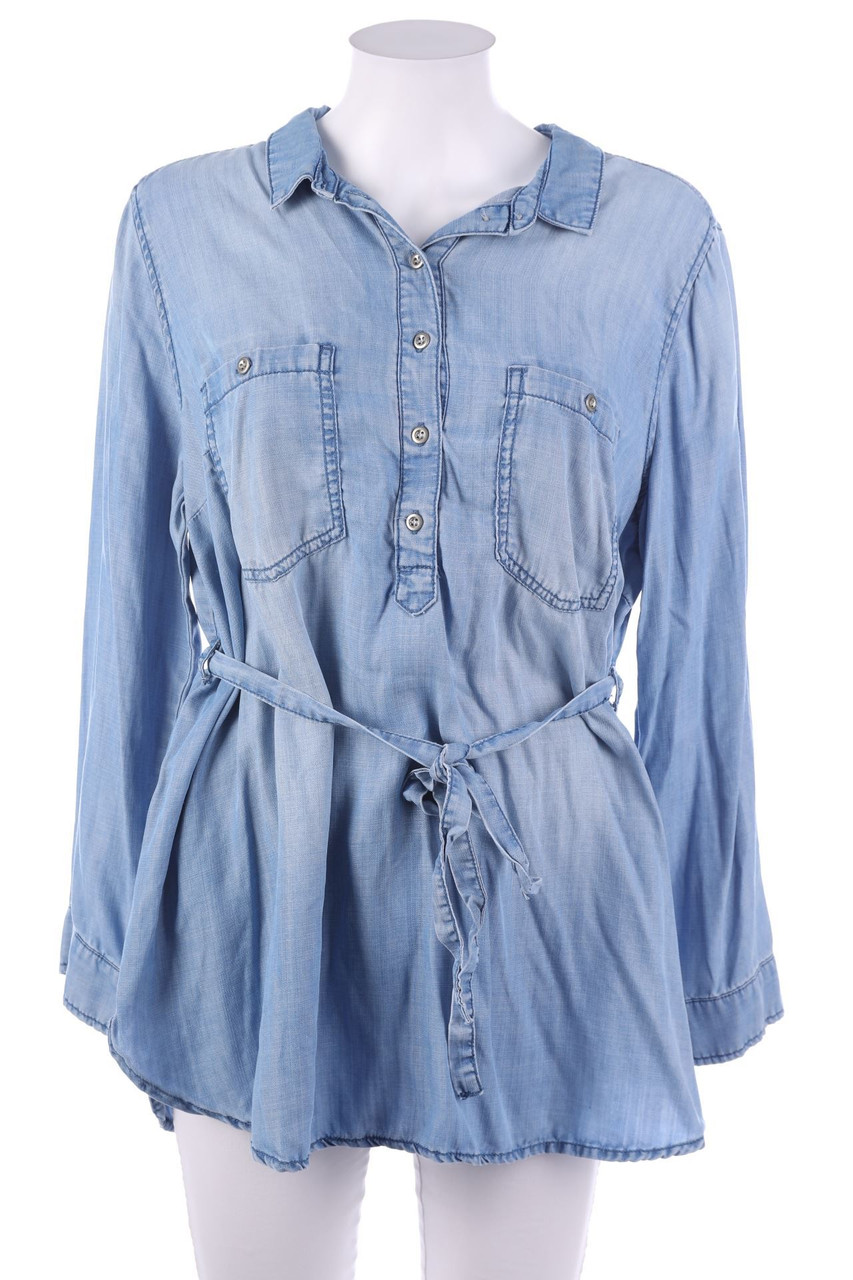 H&M - Bluse in Denim-Optik - D 46