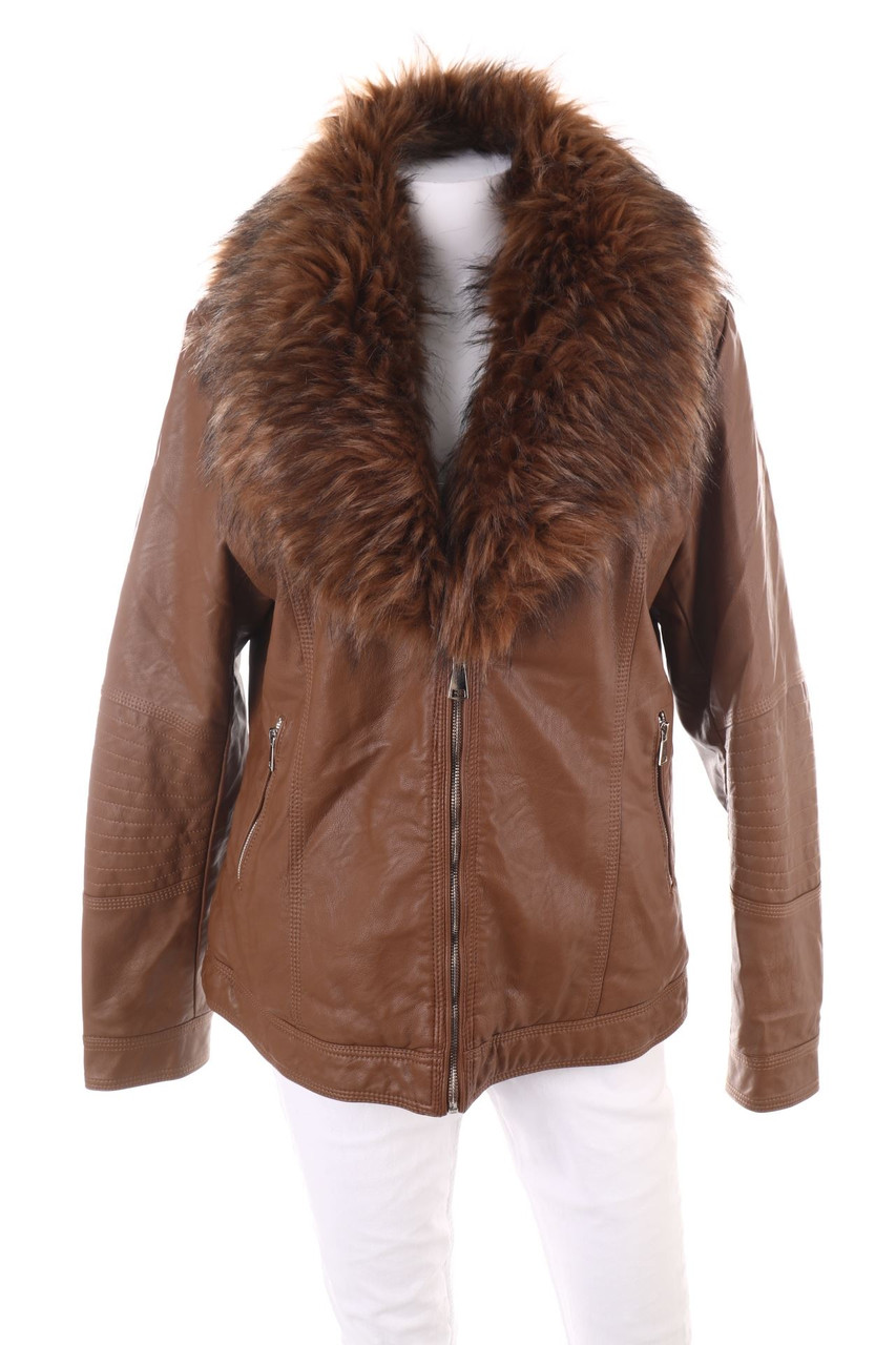 No Label - Faux Leather Jacket - XL