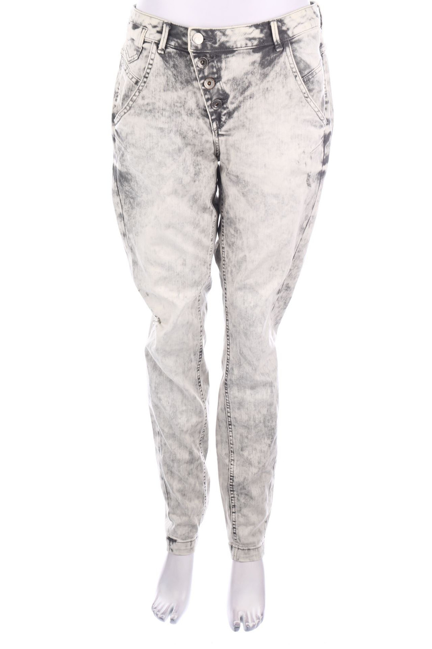 comma - Moonwashed Boyfriend-Jeans - L