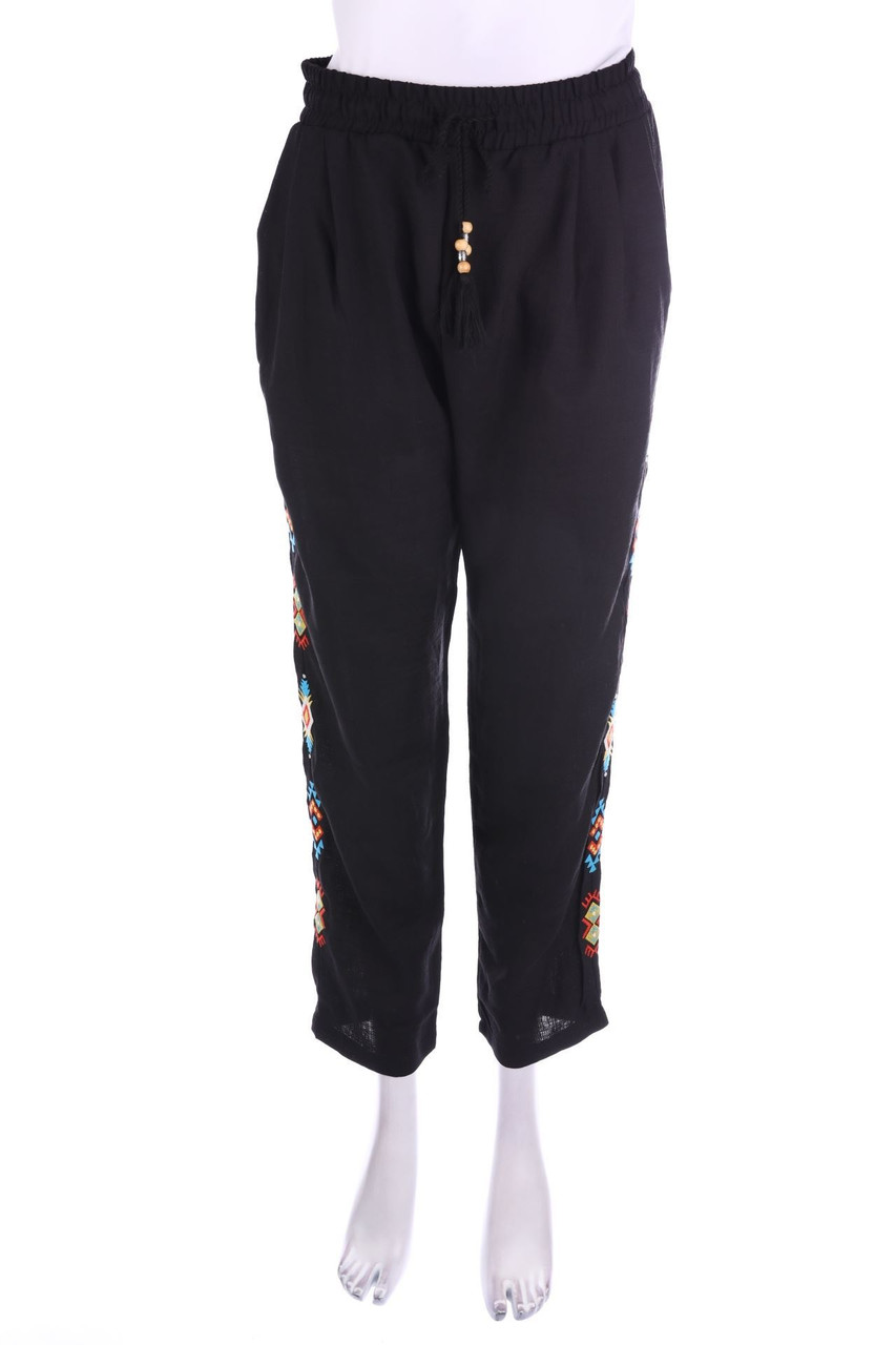 Ohne Label - Jogger-Hose mit Stickereien - D 38