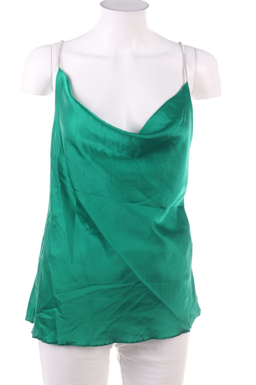 No Label - Satin Top with Glitter - S