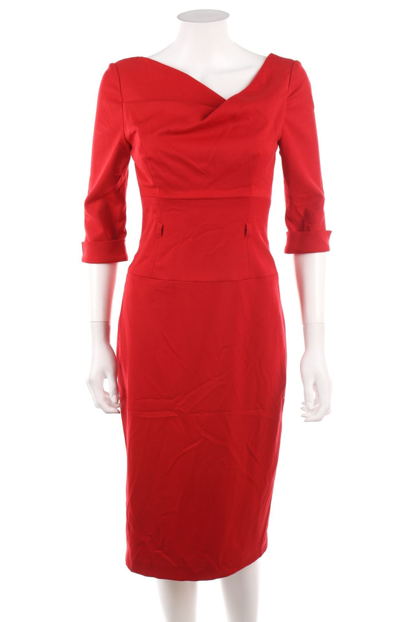 BLACK HALO - 40s-Kleid mit Krempel-Ärmeln - D 36