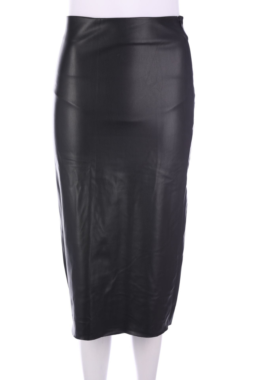 PULL&BEAR - Midi-Faux Leather-Skirt - S