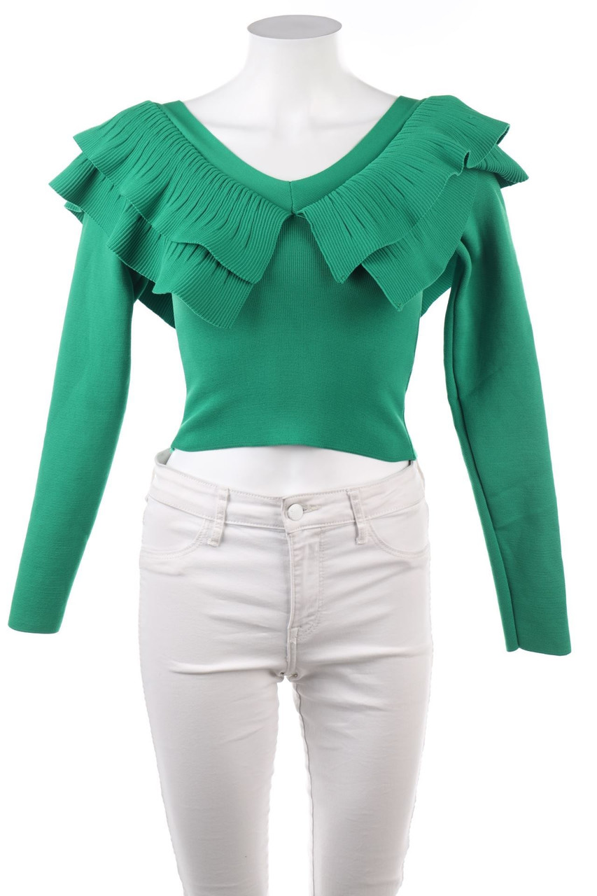 No Label - Longsleeve-Shirt with Volants - XS