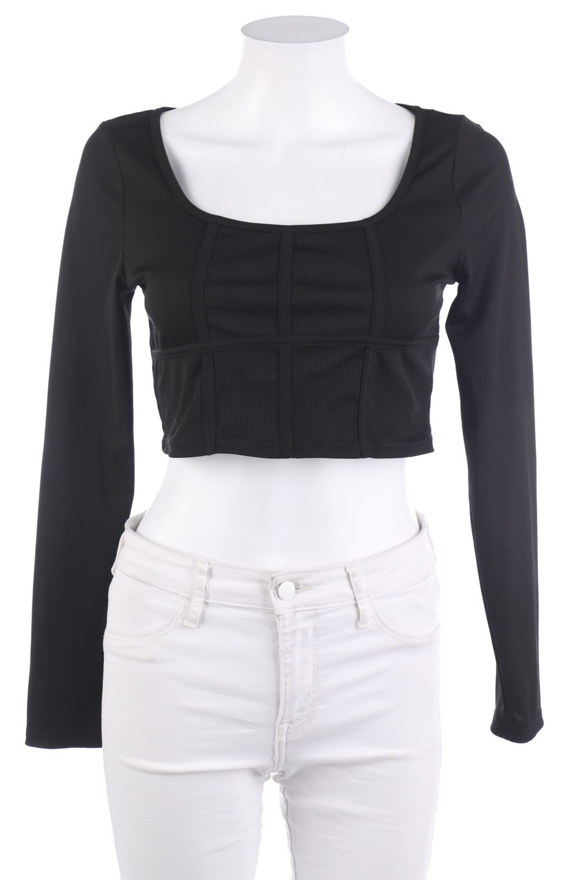 SHEIN - Cropped-Longsleeve-Shirt - M