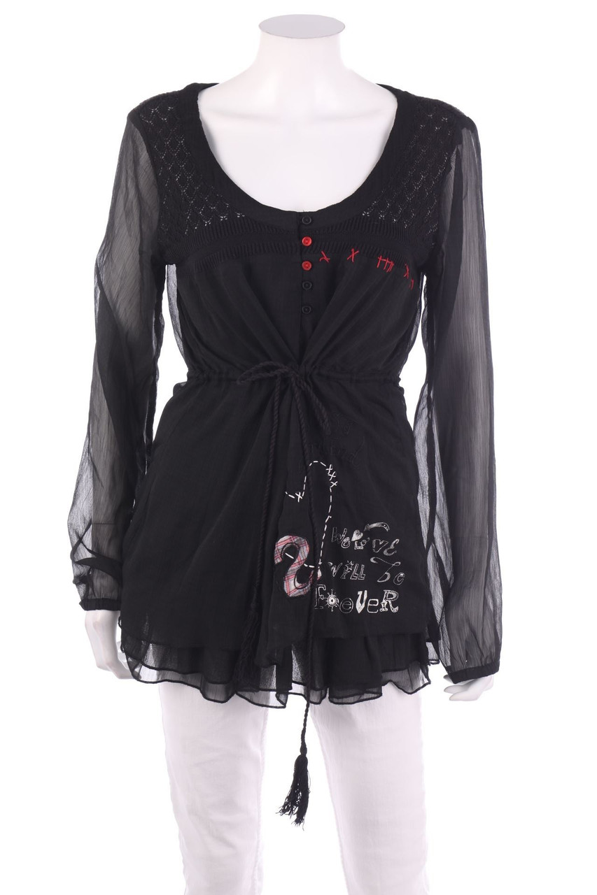 Desigual - Bluse mit Stickereien - D 44