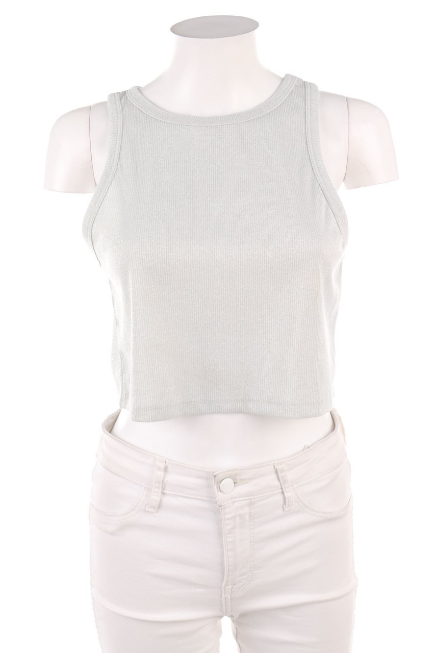 H&M - Glitzer-Crop-Top - XS