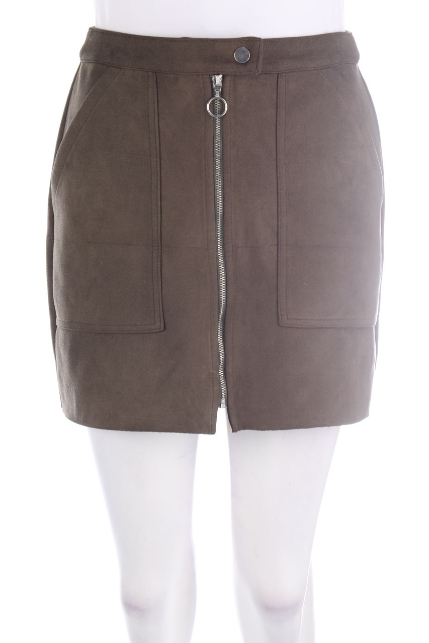 Bershka - faux leather mini-skirt - S