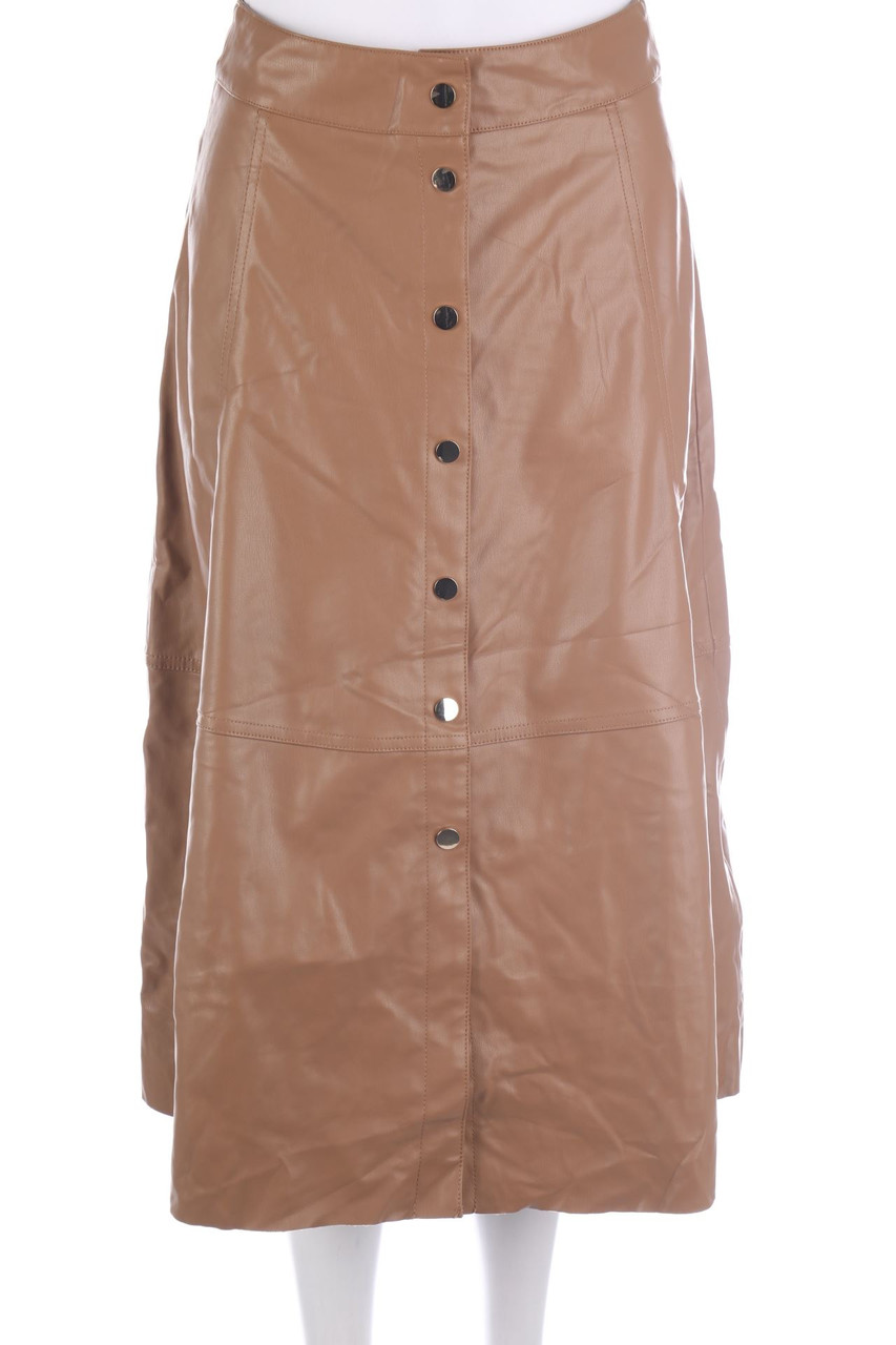 ZARA - Maxi-Faux Leather-Skirt - S