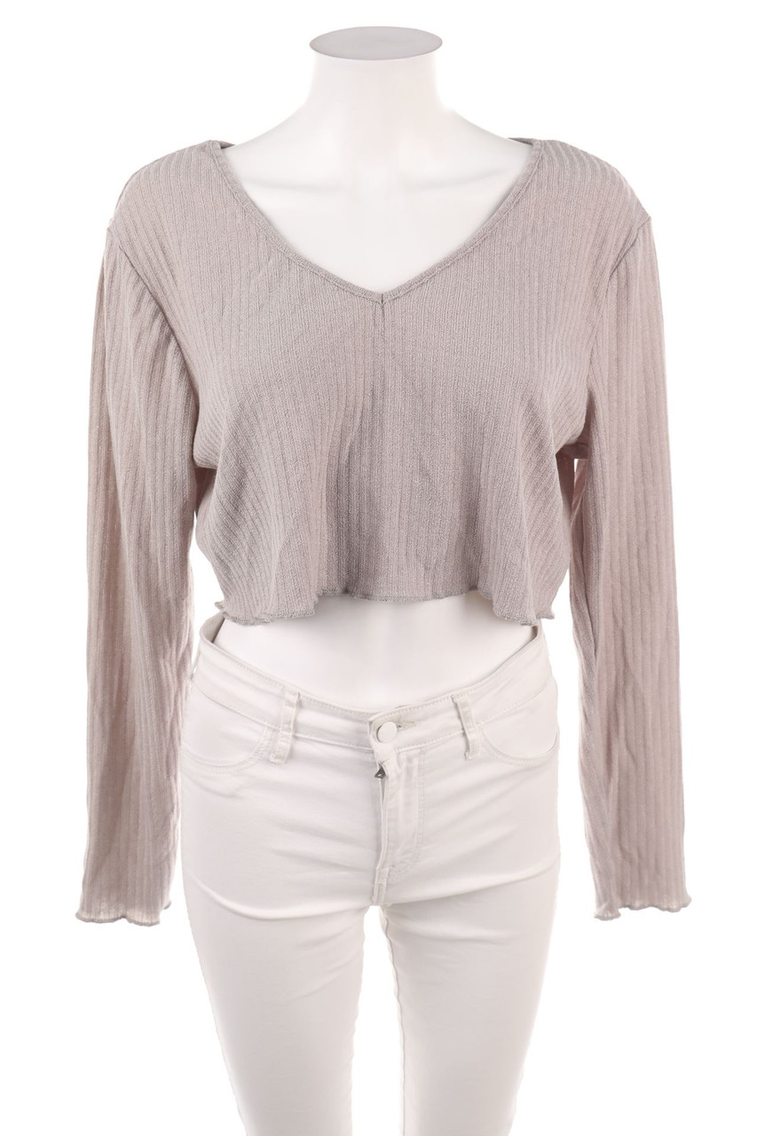 SHEIN - Cropped-Longsleeve-Shirt - XL