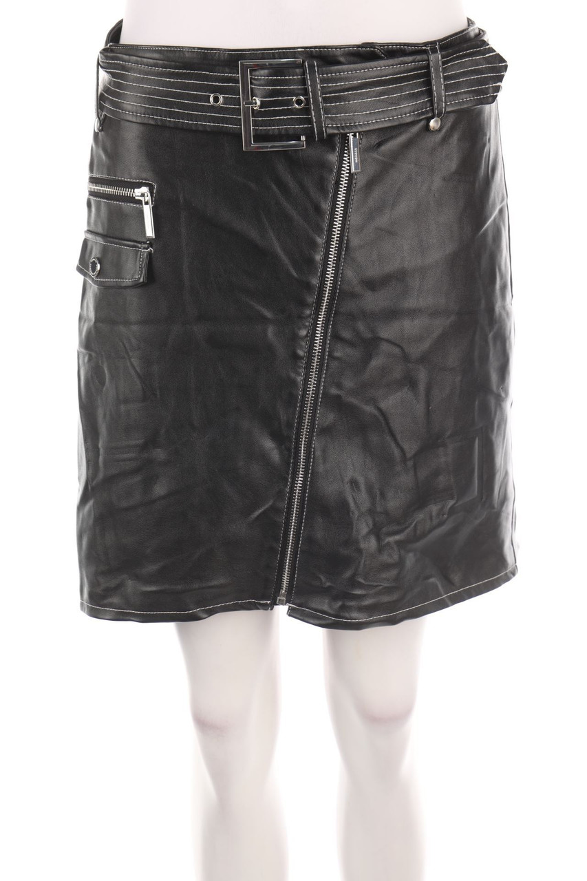 MORGAN - faux leather mini-skirt - M