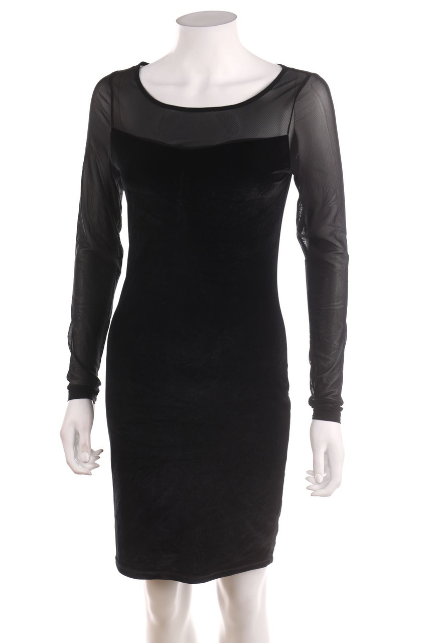 No Label - Velvet dress with Mesh Insert - D 34