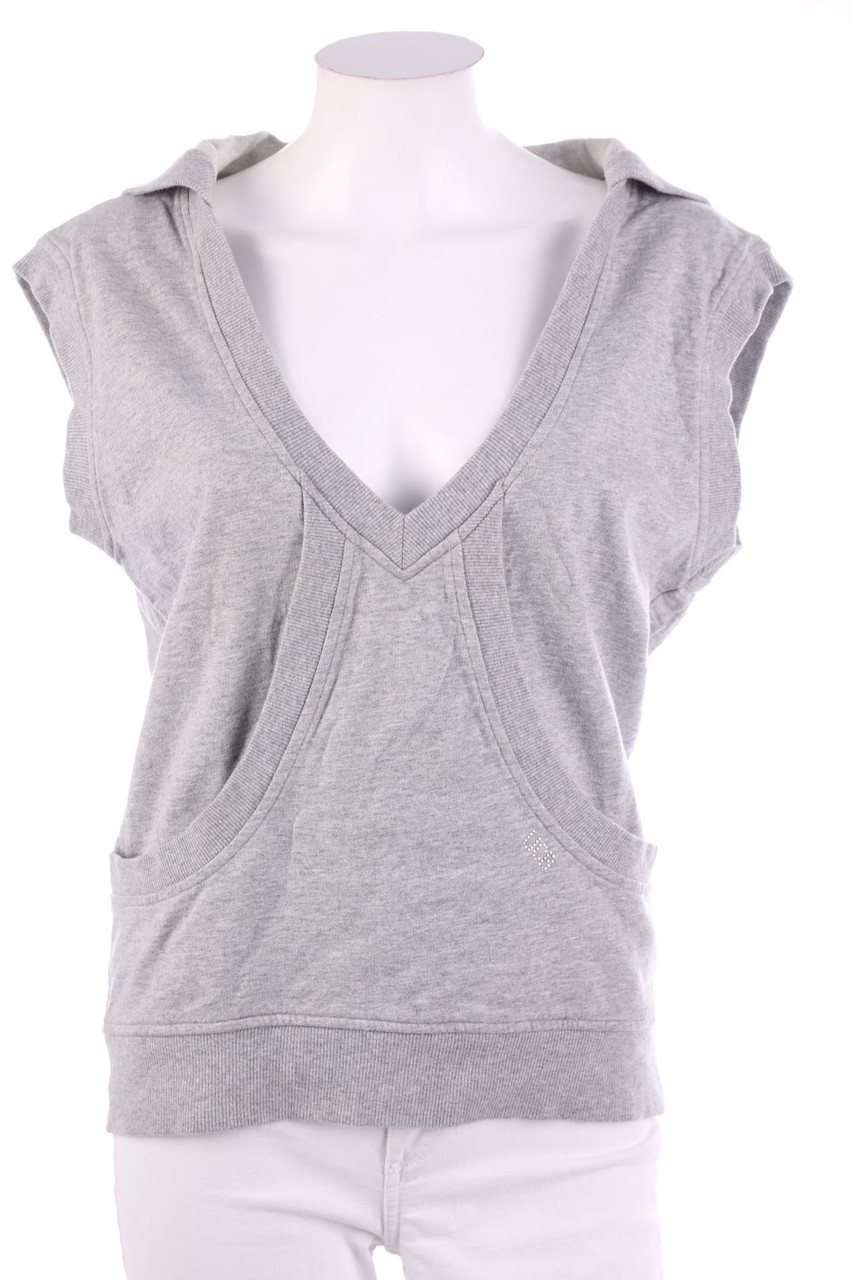 UNITED COLORS OF BENETTON - Sweat-Sweater Vest with Hood, Cotton - M