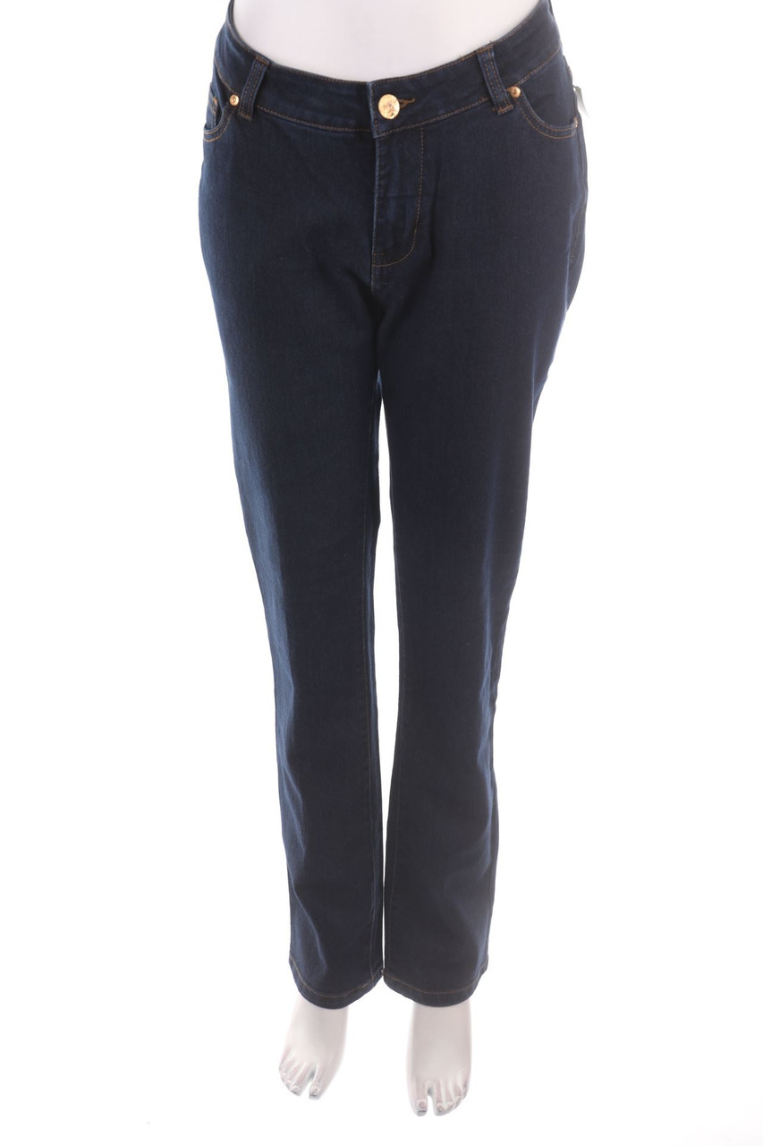 Laura T. collection - Straight Cut Dark Denim Jeans - 2XL