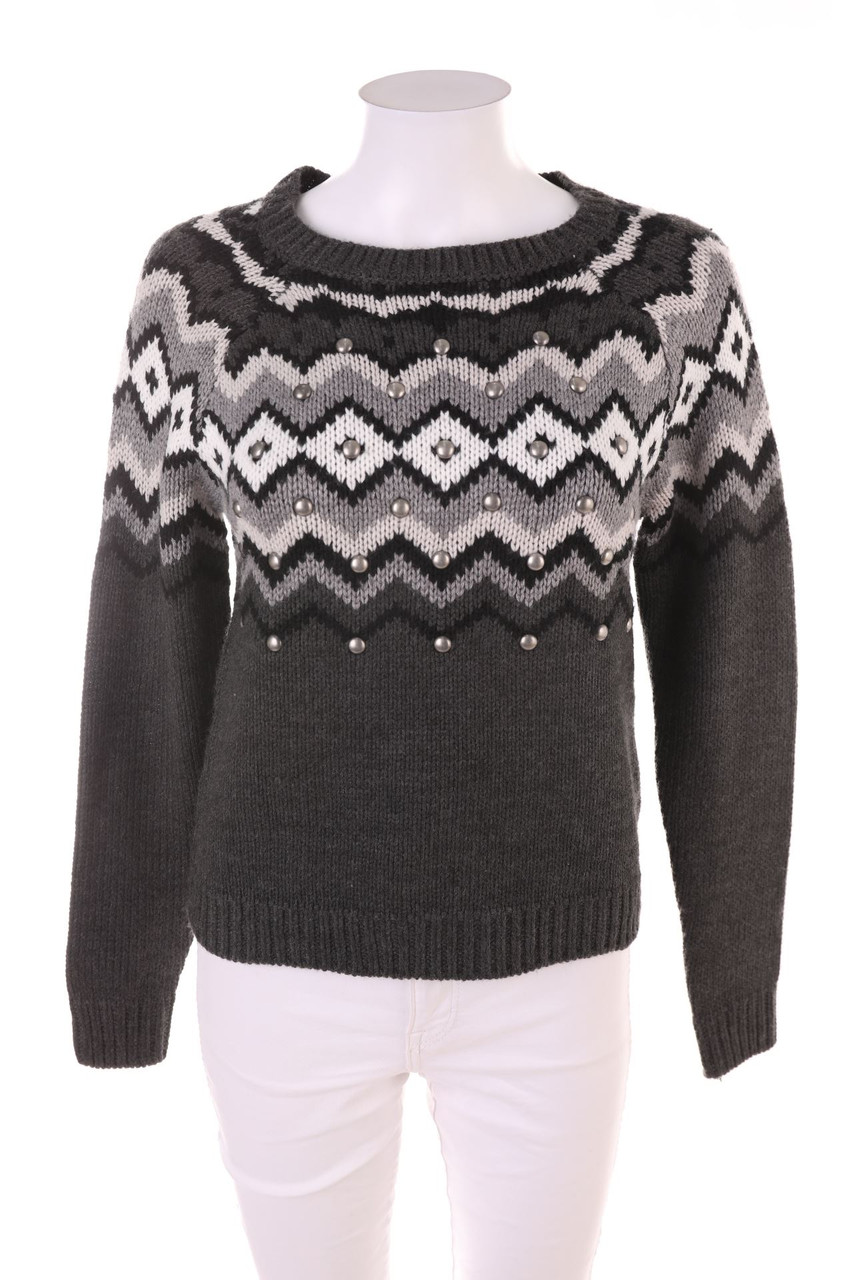 C&A - Norweger-Pullover mit Perlen - XS