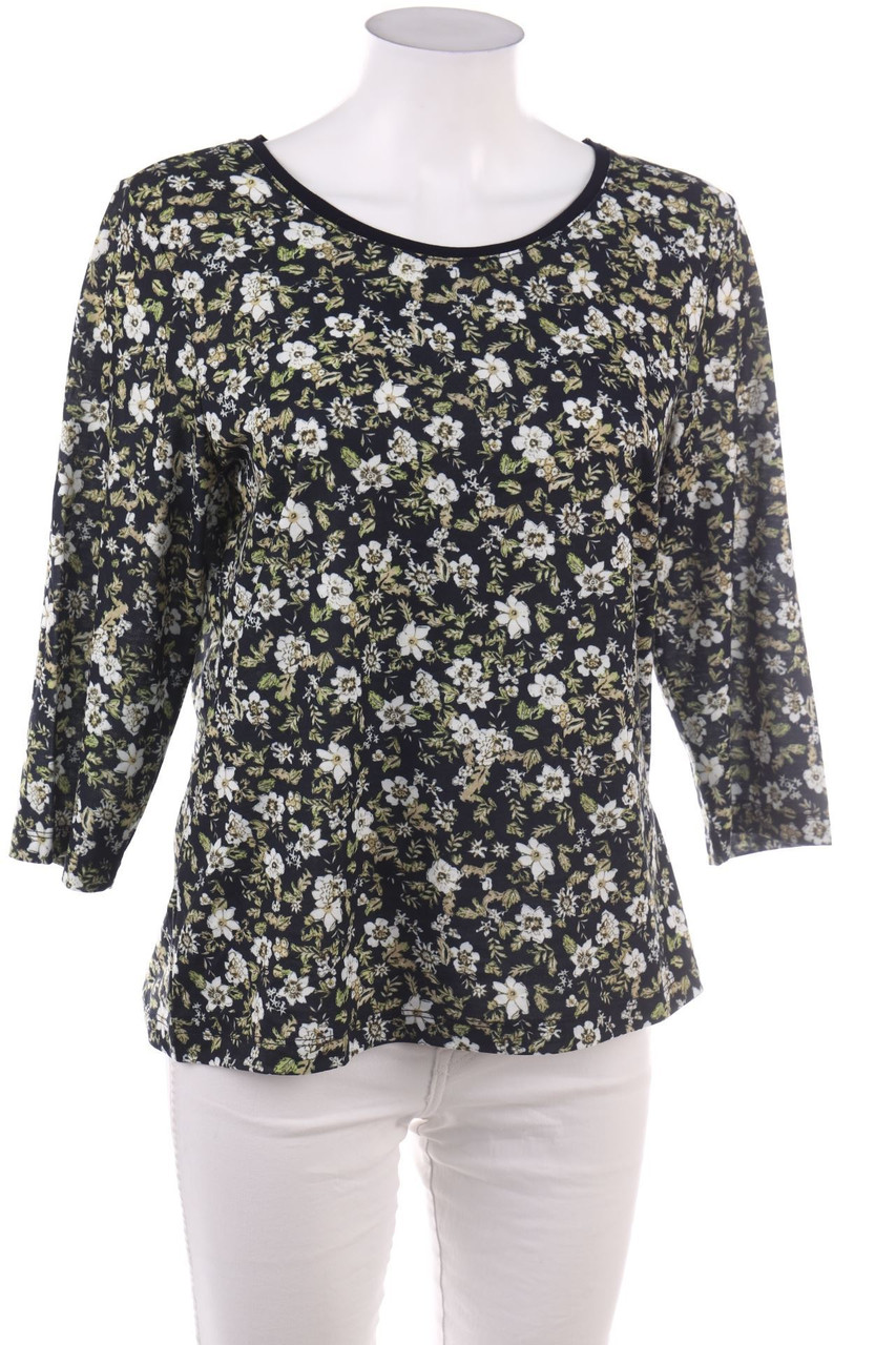No Label - 3/4-Sleeve Shirt with Flower Print - L