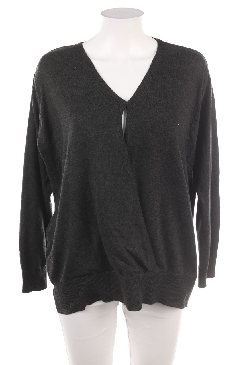 No Label - Pullover with Wrap-Effect - D 46