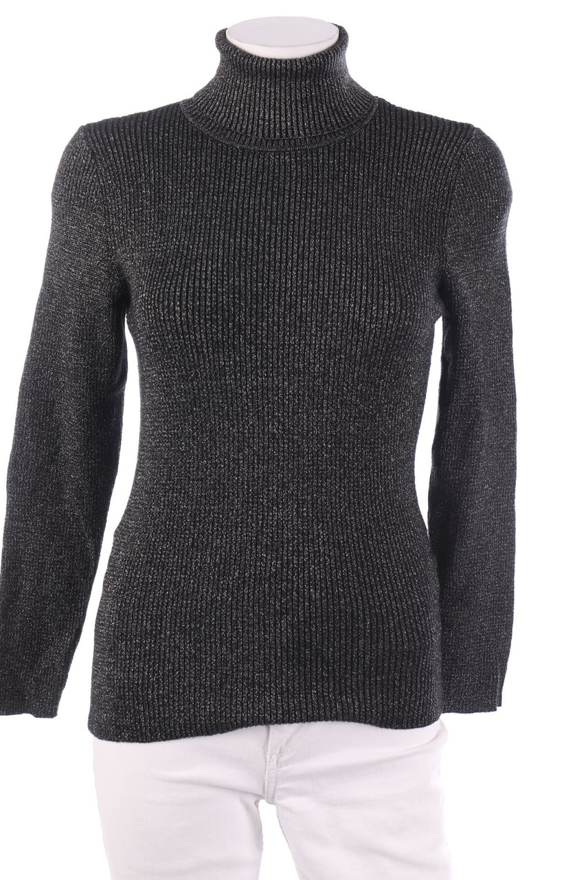 AMISU - Strick-Pullover mit Metallic-Effekt - S