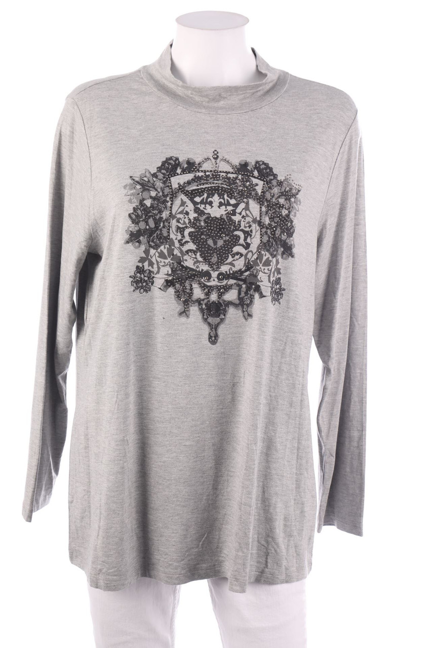 Mona - Longsleeve-Shirt with Pearls - 3XL