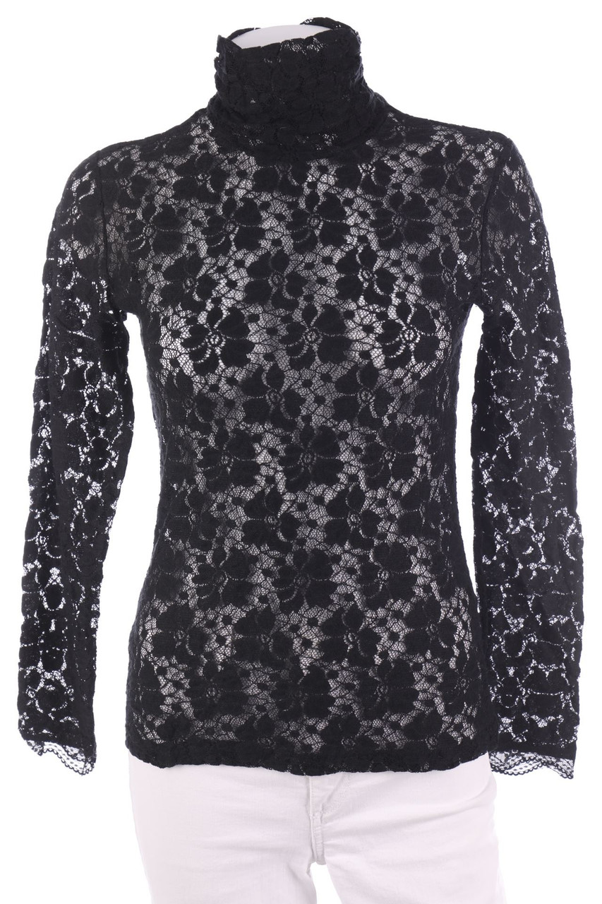 MANGO - Longsleeve-Shirt, Lace - XS